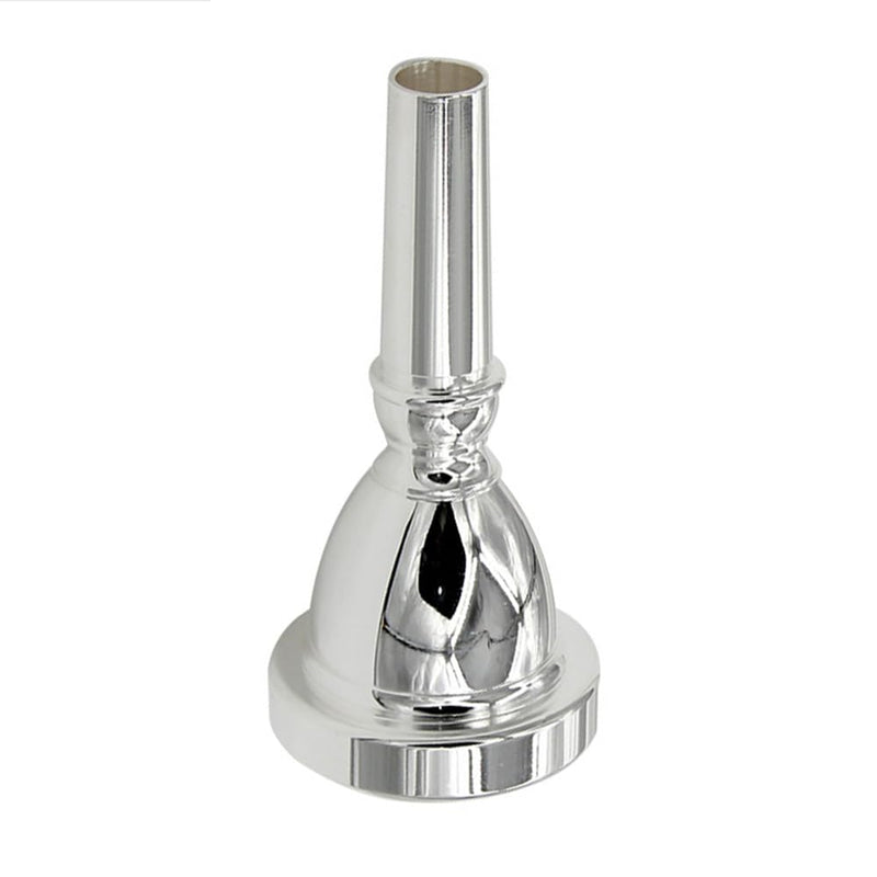 Professonal Tuba Mouthpiece, Silver Plated Tuba Player Mouthpiece Replacement Musical Brass Instruments Accessories