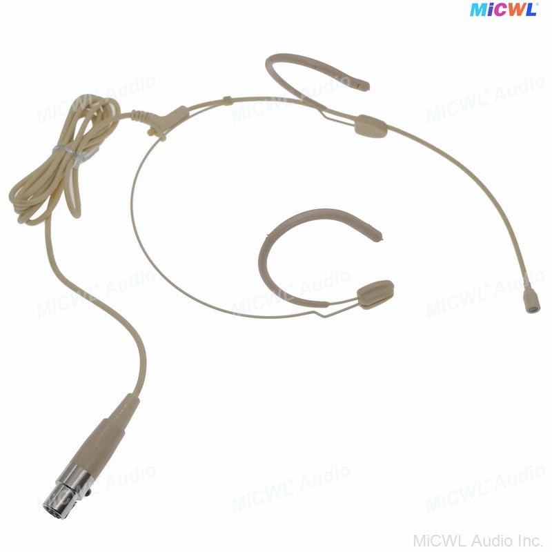 Beige DH28 Strong Ear Hanging Headset Vocal Condenser Microphone with TA4F Mini 4Pin for Shure BLX GLX ULX SLX UR4D BeltPack Transmitter System