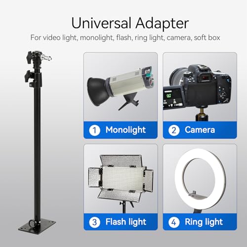 PHOCUS Photography Studio Wall Mount Boom Arm, 40 Inch with 5/8" Stud