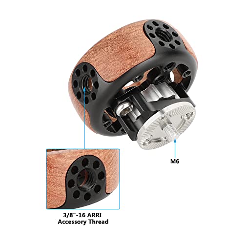 CAMVATE Round Hand Wheel with M6 Rosette Mount for Camera Wooden Handgrip
