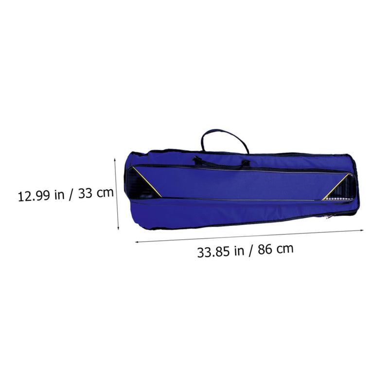 VICASKY 1pc Saxophone Case Mute Sax Gig Bag 2-in-1 Carrying Backpack Case with Flute Pocket Small Trombone Instrument Thickened Oxford Cloth Storage Bag Soft Sax Case with Backpack Straps