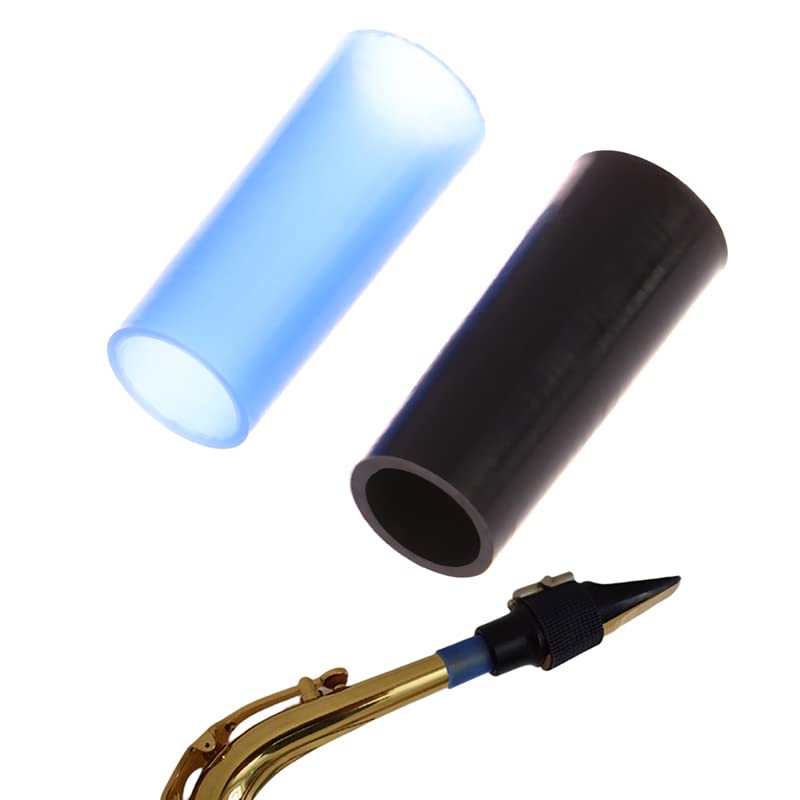 2 Pack Alto Saxophone Neck Cork Sleeve Replacement Sax Bend Neck Joint Rubber Silicone Case Protector Instead of Cork Sheet for Instrument Accessories Sax Repair Parts