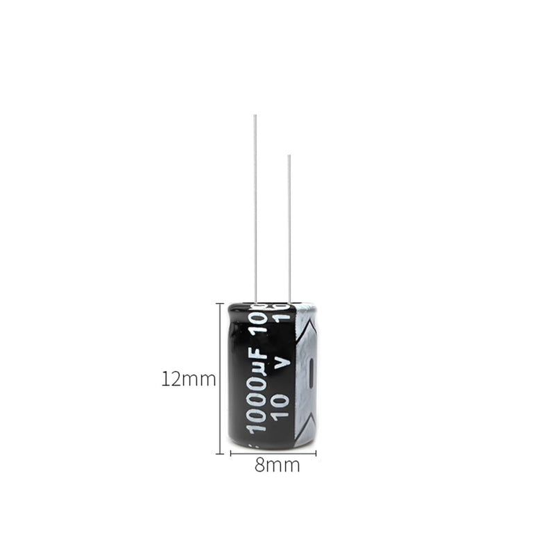 ZYAMY 30PCS 10V 1000UF High Frequency Aluminum Electrolytic Capacitors 0.31x0.47in for TVs LCD Monitors Radios Game Consoles Household Appliances