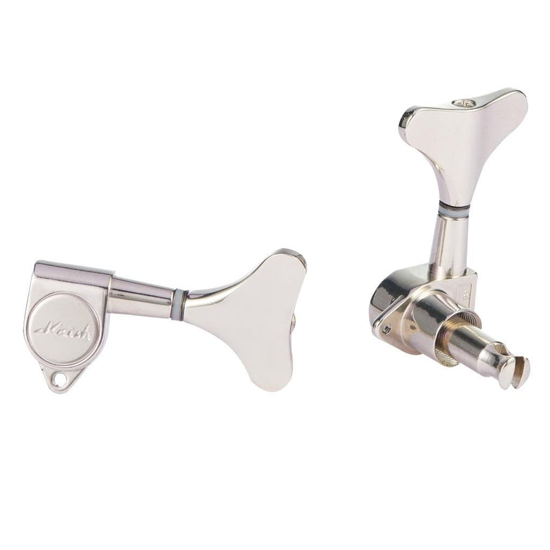 KAISH 5 String 3R2L 18:1 Sealed Bass Tuners Bass Guitar Tuning Keys Tuning Machine Heads for Ibanez/Yamaha Style Acoustic/Electric Bass Nickel 5 String 3R/2L