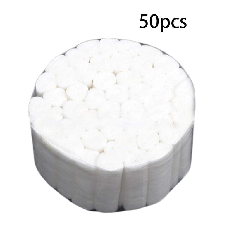 TingHaoO 50 White Tooth Cotton Rolls Highly Absorbent Non-Sterile Dentists