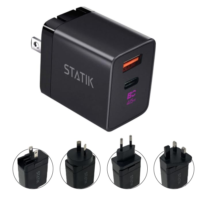 Statik 360 3 Pack Charging Cable (3ft) & GaN Charger (45W)