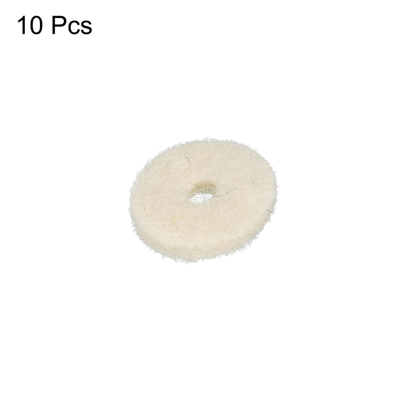 MECCANIXITY Guitar Strap Button Felt Washer Lock Strap Block Guitar White Gasket, for Guitar Strap Button, Pack of 10