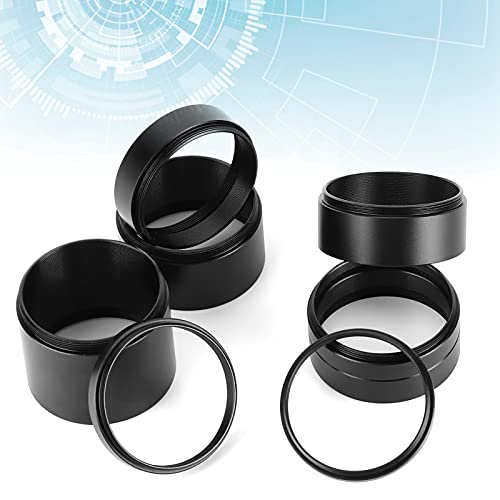 Telescope Spacer Rings Photography Extension Tubes Black Aluminum Alloy 8Pcs Set 3 5 7 10 12 15 20 30Mm Lens Ring Extension Tube Astronomical Telescope Accessory