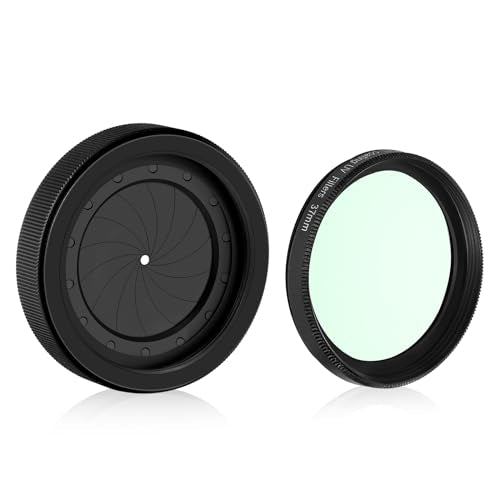 Adjustable Iris Aperture Diaphragm M30 to M37 Iris Aperture Diaphragm Adapter Optical Diaphragm 1.5-26mm Lens Module Adapter Ring PVS-14 PSV14 Optics (Filter Protector Cover Set) Filter Protector Cover Set