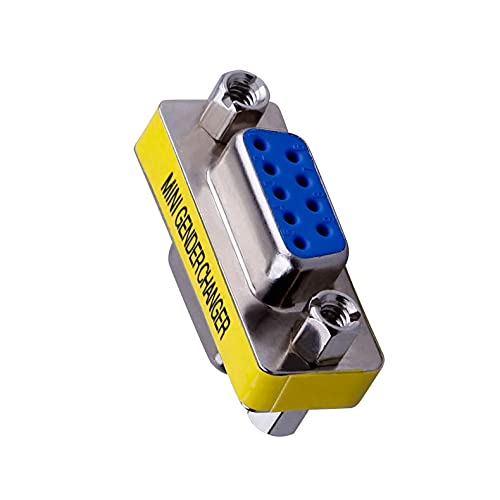 LuoQiuFa 2 Pack Rs232 Serial Cable 9 Pin DB9 Female to FemaleGender Changer Coupler Adapter Connector