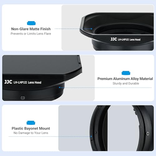 JJC LHP-1 Metal Square Lens Hood Shade for Sony RX1R III II RX1R RX1 Camera For RX1, RX1R, RX1RII, RX1RIII Cameras