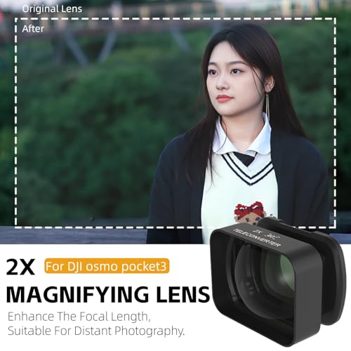 2X Telephoto Lens for Spirit Eye osmo 2X Magnification Photography Lens Magnetic Attachment, High Definition Coating, Long Distance Photography