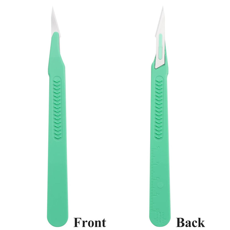UKCOCO Disposable Plastic Surgical Scalpel Knives Multifunctional Carving Knife Tools Scrapbooking Craft Disposable Scalpels with Individually Packed Pack of 10