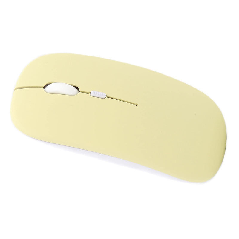 Zyyini Wireless Mouse, 1600 DPI 3 Speed Adjustable Optical Bluetooth Bluetooth Computer Mouse Ergonomic Ultra-Thin Mute Office Mice,for Laptop Computer Tablet(Yellow) yellow