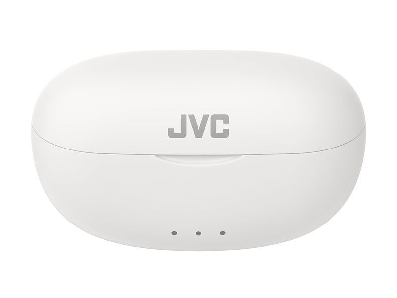 JVC Gumy HAA7T2W True Wireless Earbuds, White | Bluetooth 5.3, 24-Hour Playback, IPX4 Water Resistant, XS/S/M/L Earpieces, Built-in Mic Compact
