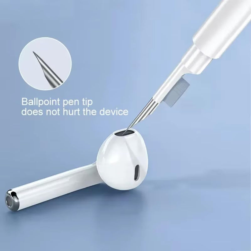 Bluetooth Earphones Cleaning Tool for Airpods Pro 3 2 1 Earbuds Case Cleaner Kit Cleaning Brush Pen for Xiaomi iPhone Earbuds (White) WHITE