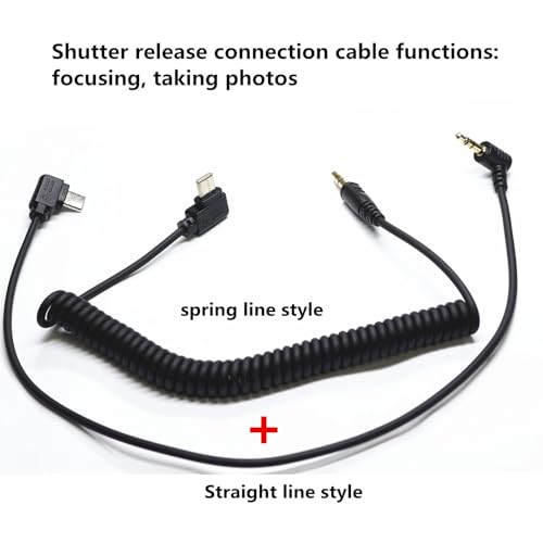 (3.5mm-USB c) for Sony a7v/a7m5/a7r6 Shutter Release Connection Cable Camera a6700 a7c r/a7cII/ZV-E1/ZV-E10 II 13.8in Flash Starter Remote Control Accessory Wire(3.5mm-Type c Cable 2pcs) 3.5-TPC SY