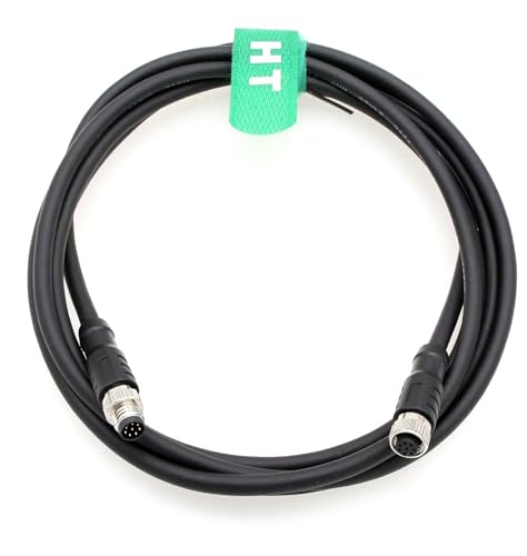 M8 8 pin Female Male Electrical Cable for Baumer CX Cognex Lucid Machine Vision Industrial Camera Sensor Automation Control I/O, A-Coded, Shielded, 3m M8 8 pin female to male