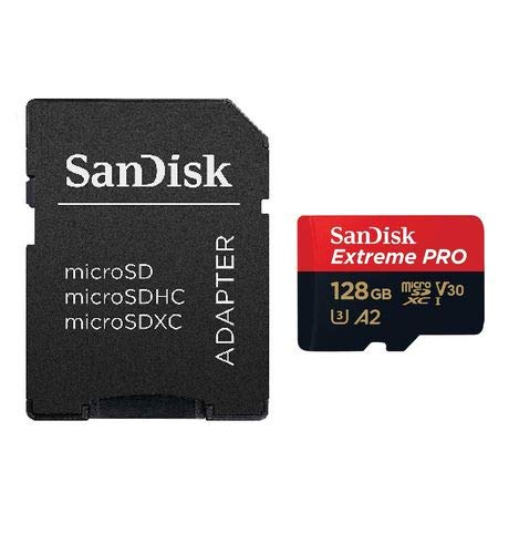 SanDIsk 128GB Micro SDXC Extreme Pro 4K V30 Memory Card Works with DJI Mavic 2, Pro, Zoom, Spark, Phantom 4 Video Drone (SDSQXCY-128G-GN6MA) Bundle with (1) Everything But Stromboli 3.0 Card Reader