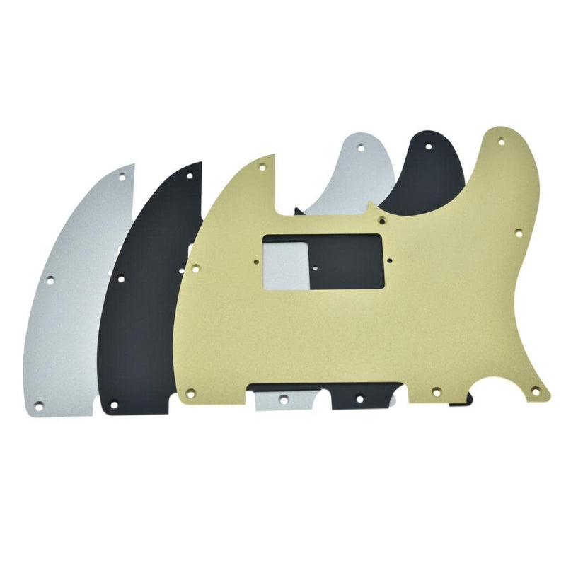 [AUSTRALIA] - Dopro 8 Hole Matte Aluminum Tele Humbucker Pickguard Metal Anodized TL Pick Guard Scratch Plate for USA/Mexico Tele/Telecaster Matte Black 