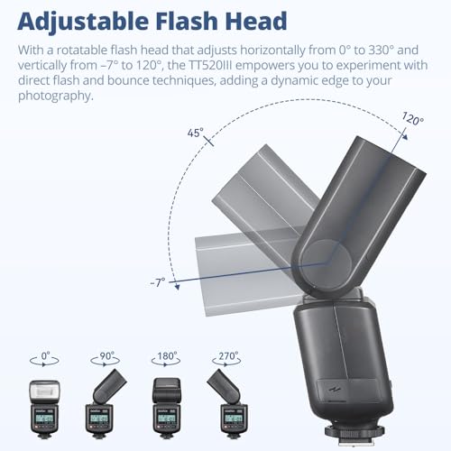 GODOX TT520III Universal Camera Flash Speedlite(TT520II Upgraded)
