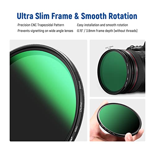 Neewer 82mm Polarizing Filter 30 Layer Multi Resistant Nano Coatings Circular Polarising Filter(CPL) Reduce Glare/Enhance Contrast/Ultra Slim/Reduces Reflection/HD Optical Glass Polarizer Filter