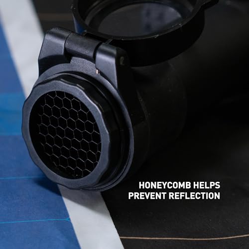Monstrum Ultra Series Flip-Up Scope Lens Cover with Detachable Honeycomb ARD Objective Lens | 49-54 mm diameter