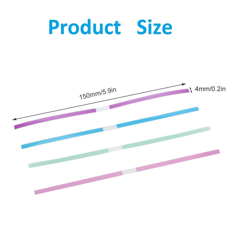 [AUSTRALIA] - Uadme Tooth Sandpaper, 60 Pieces 4 x 150 mm Dental Emery Strips Interdental Sanding Tool, Purple for Shaping, Blue for Smoothing, Green for Pre-polishing, Pink for Polishing 