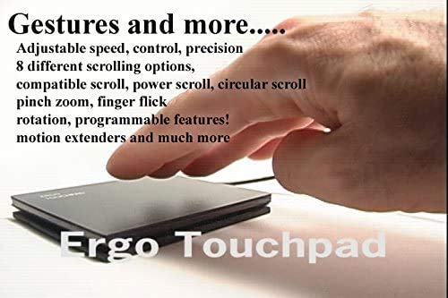 Ergo Touchpad Buttons ETP001BTP Low Profile - Plug-n-Play, just Plug it in for Basic Mouse Functions and Glide Extend for Unlimited Drag-n-Drop.