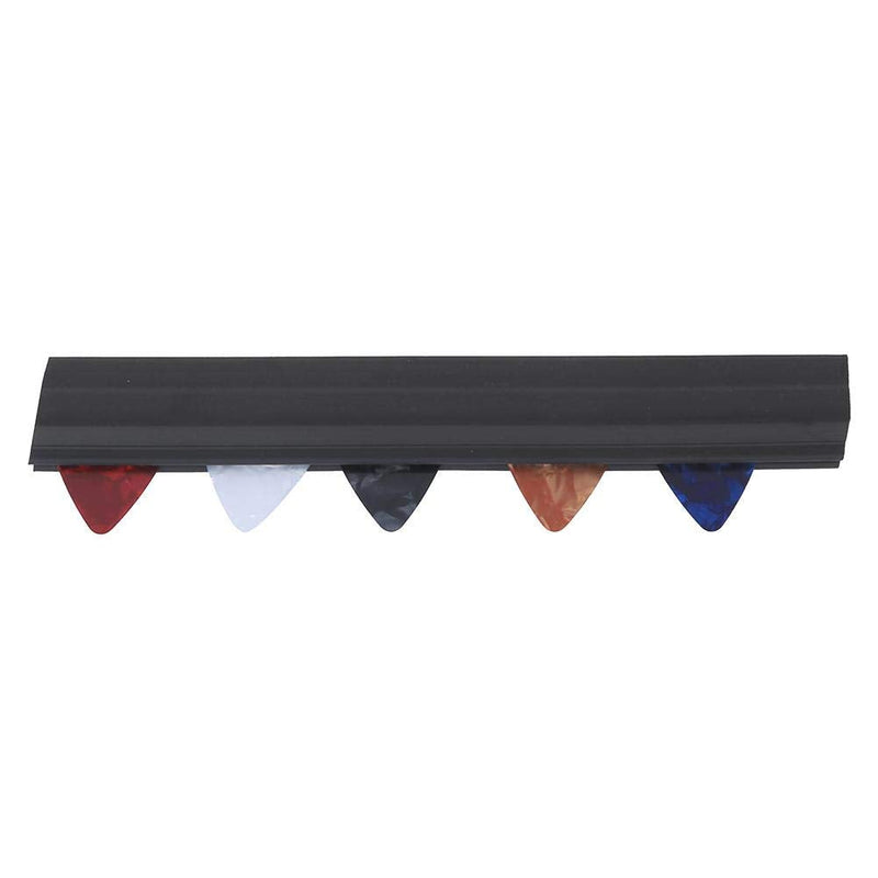 Guitar Picks Holder Clamp Clip Rubber Microphone Stand Pickholder with 5Pcs Picks for Guitar Accessory