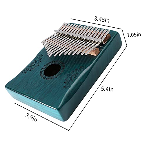 [AUSTRALIA] - Kalimba Thumb Piano 17 Keys, Portable Mbira Finger Piano Gifts for Kids and Adults Music Instrument Thumb Pianos - 17 Keys Green Kalimba 17 Green 
