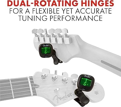 FenderMusical FT-1 Professional Clip-On Chromatic Tuner, Green Display