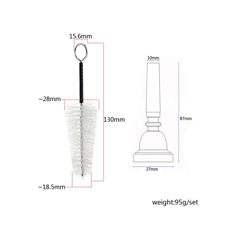 Trumpet Mouthpiece 5C Silver Metal Bb Trumpeta Mouthpiece with brush for Yamaha or Bach Trumpet (silver-5C) silver-5C