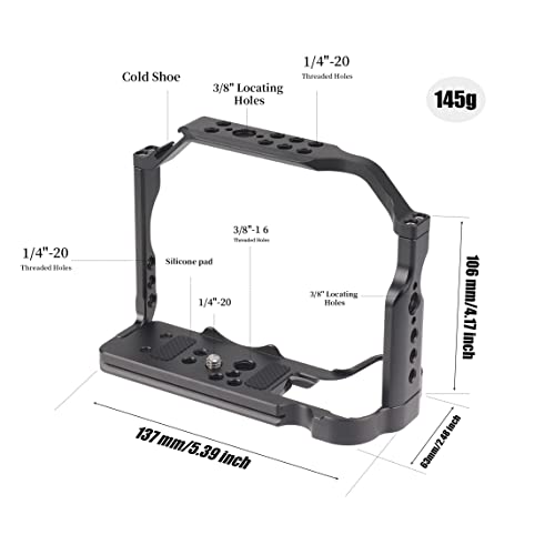 Camera Cage for Canon EOS R10, Built-in NATO Rail