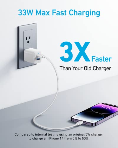 Anker USB C Charger 33W 6 ft Lightning Cable