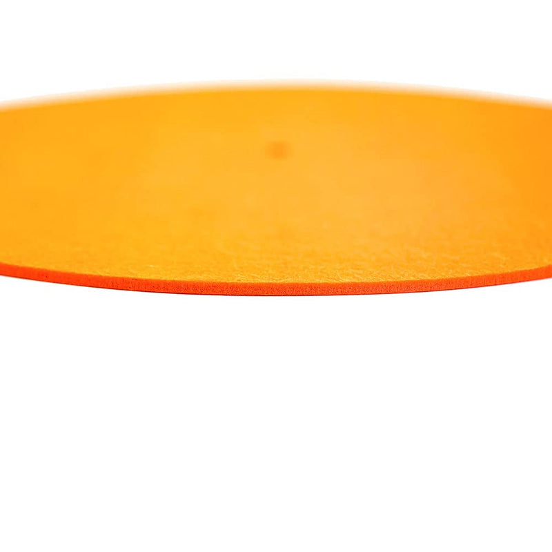 3mm Turntable Mat, 12 Inches Slipmat Anti-Static for LP Vinyl Record High-Fidelity Audiophile Acoustic Sound Support Help Reduce Noise Due to Static and Dust (orange) orange