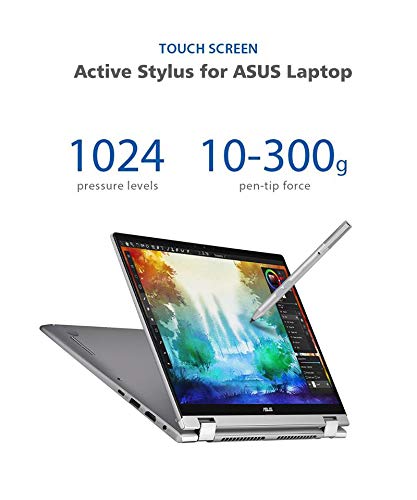 Digital Pen Active Stylus for ASUS Transformer T102HA T103HA T303UA T305CA T304UA, ZenBook UX560UA UX561UA, Vivobook TP510UA TP203NA TP401NA with 1024 Levels of Pressure Sensitivity Platinum