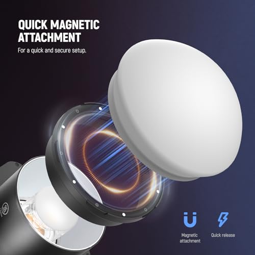 NEEWER Silicone Diffuser with Magnetic Adapter Ring for Q4/Q4PRO/Q6 Outdoor Flash, Speedlite Light Modifier Shaper for Portrait, Product Photography, Weddings, Commercial, CRS10