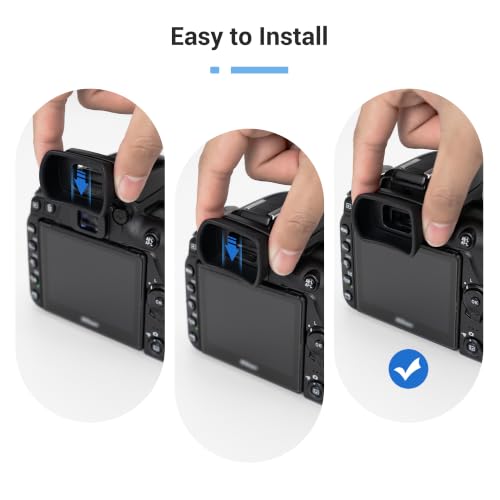 Long Viewfinder Eyecup Eyepiece for Nikon D750 D780 D7500 D7200 D3500 D3400 Nikon DK-20 DK-21 DK-23 DK-25 DK-28 Replacement