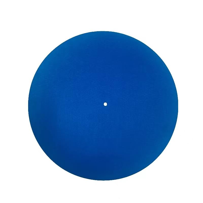 [AUSTRALIA] - Turntable Slipmat Blue Wool Mat, 12 Inch Turntable Mat Anti-Static for LP Vinyl Record?Record Player Accessories Professional Tuning Equipment Improve Sound(Blue) 