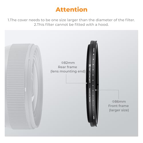K&F CONCEPT 77mm Variable ND2-2000 (1-11 Stops) ND Camera Lens Filter