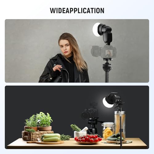 NEEWER Round Flash Magnetic Adapter Ring, Silicone Magnetic Mount Holder Light Diffuser Attachment Compatible with Godox V1/V1 PRO NEEWER Z2 Z2PRO Z2II Z3 Q120 Series Round Head Speedlight, CRS13 Round(CRS13)