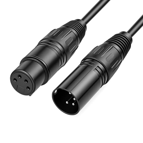 XLR 4 Pin Camera Monitor Recorder Mixer Power Supply Extension Cable Male to Female 3 Meters for Block Battery