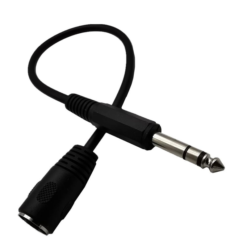 Seadream DIN 5 Pin Female to 6.35mm Male Adapter Cable,6.35mm 1/4" Jack Plug to 5 PIN MIDI DIN Female Socket TRS Stereo Audio Extension Cable for Microphone Sound Output 30cm