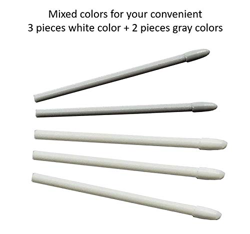 5X Replacement Touch Stylus Tips S Pen Nibs for Samsung Galaxy Note 9, Note 8, Galaxy Tab S3,Tab S4 Tab 2 + Tweezer Tool AT&T Verizon Sprint Tmobile Carriers (White) White