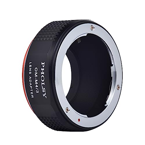 PHOLSY Lens Adapter Compatible with Olympus OM Lens to MFT M4/3 Camera Olympus OM to M4/3