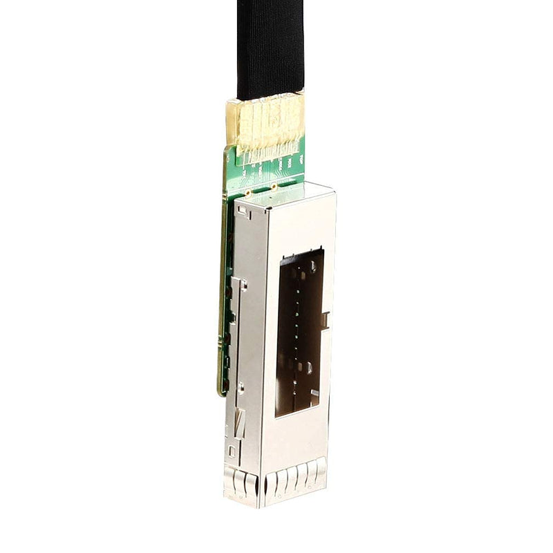 10Gtek 40G QSFP+ to QSFP+ Extender Cage with EEPROM on Extender Side, 3M Flat Cable in Nylon Jacket, 30AWG, 20cm 3) 40G QSFP