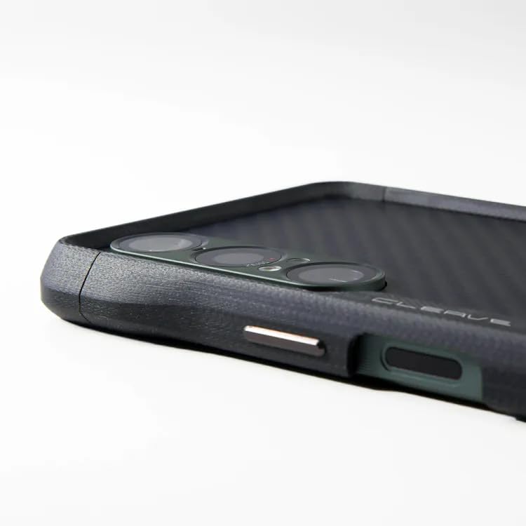 DEFF Cleave G10 Bumper Case for Sony Xperia 1 VII, Chrono, Made for Xperia Certified, Dupont Kevlar 1500D Aramid Fiber, Black