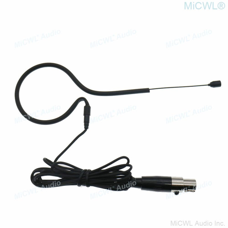 Black One Ear Fack Head Wear Headset Microphone for AKG Wireless Mini TA3F 3Pin Omnidirectional Core