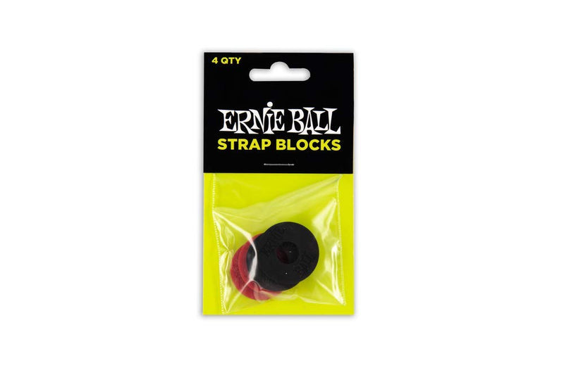 [AUSTRALIA] - Ernie Ball Strap Blocks, Rubber (P04603) Red & Black 